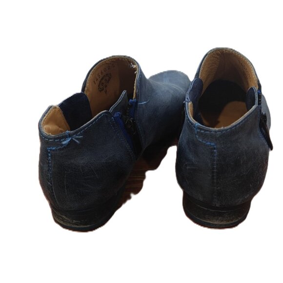 John Fluevog Blue Leather Ankle Zip Shoes – Size 6.5 – Rare Style - Picture 3 of 6